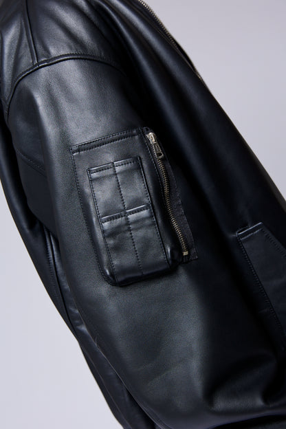 Noarque lamb leather MA-1 JKT by. FUTURE