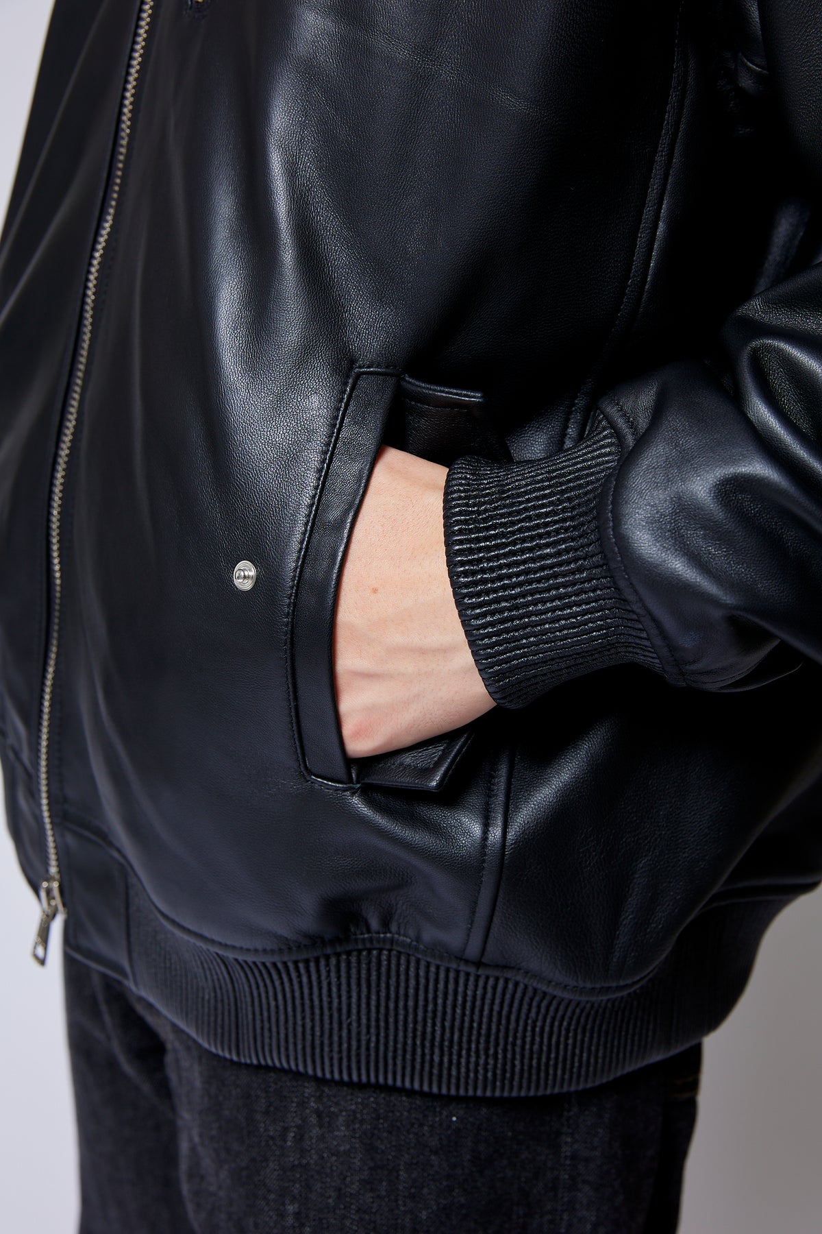 Noarque lamb leather MA-1 JKT by. FUTURE