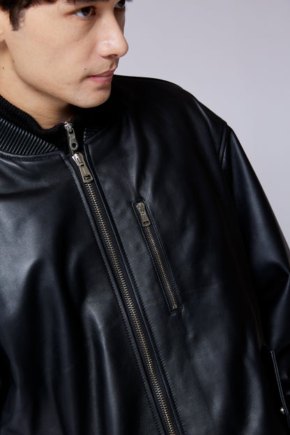 Noarque lamb leather MA-1 JKT by. FUTURE